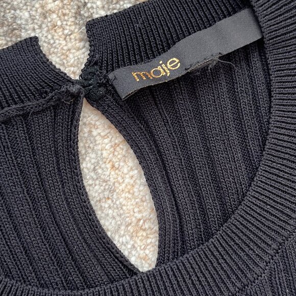 NWOT MAJE Ribbed-knit Mini Dress Size S - Picture 3 of 3
